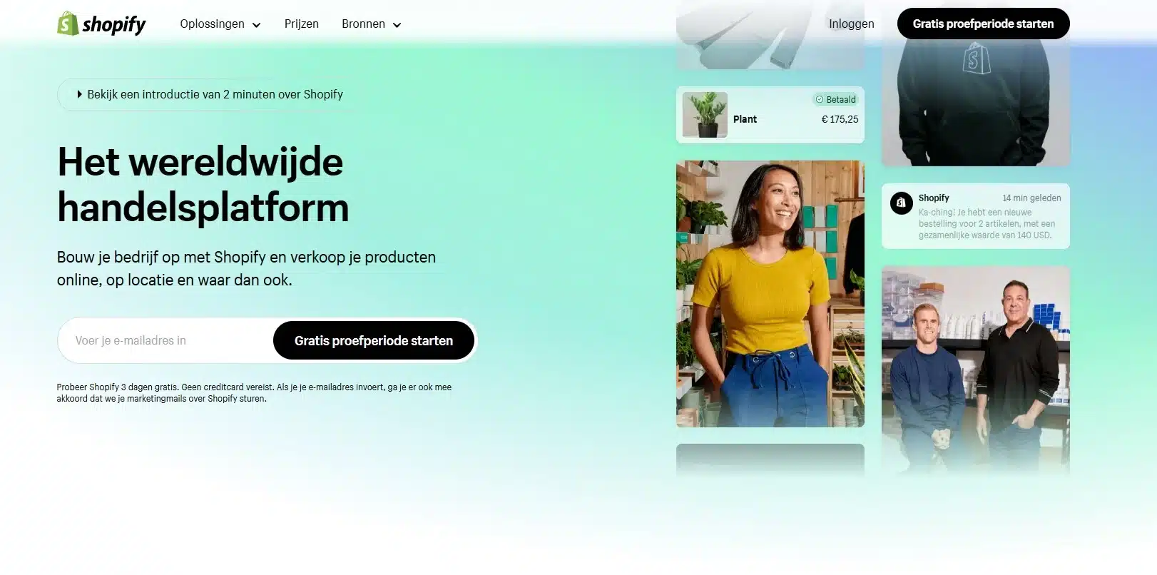 Shopify Kotisivujen teko ohjelma