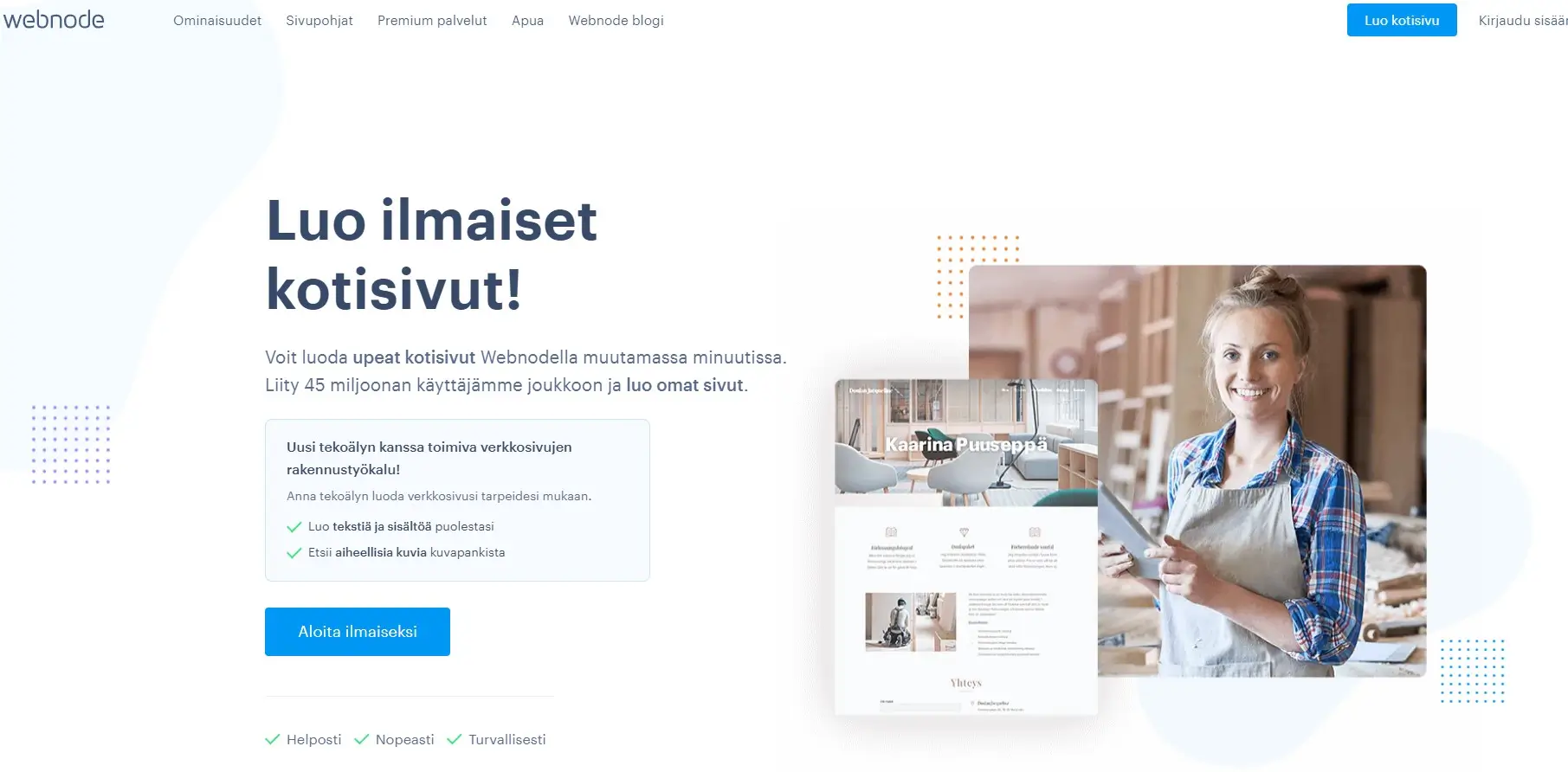 webnode ilmaiset kotisivut